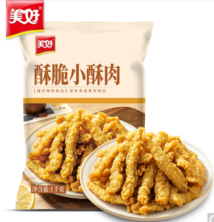 美好酥脆小酥肉 2斤装1Kg 椒麻味鸡肉油炸休闲火锅小吃